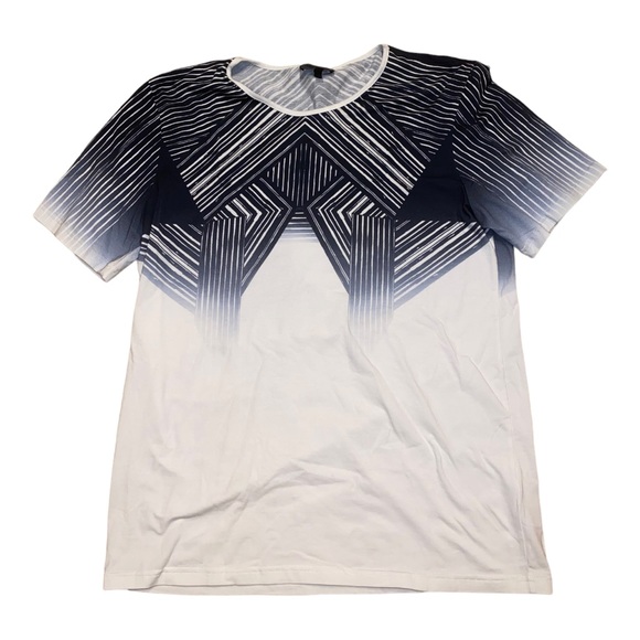 Les Hommes Designer Geometric Printed Shirt size 54 XXL